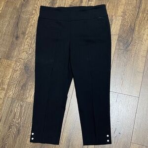NWOT Counterparts Elegant Black Ankle Pants with rhinestone detail, Large
